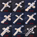 Simple Mens Metal Stainless Steel Cross Cross Black Cross Pendant Necklace Designs (IO-st000000)